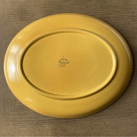 Vintage collectable Honeycomb by Franciscan England oval serving platter. - Picture 4 of 4